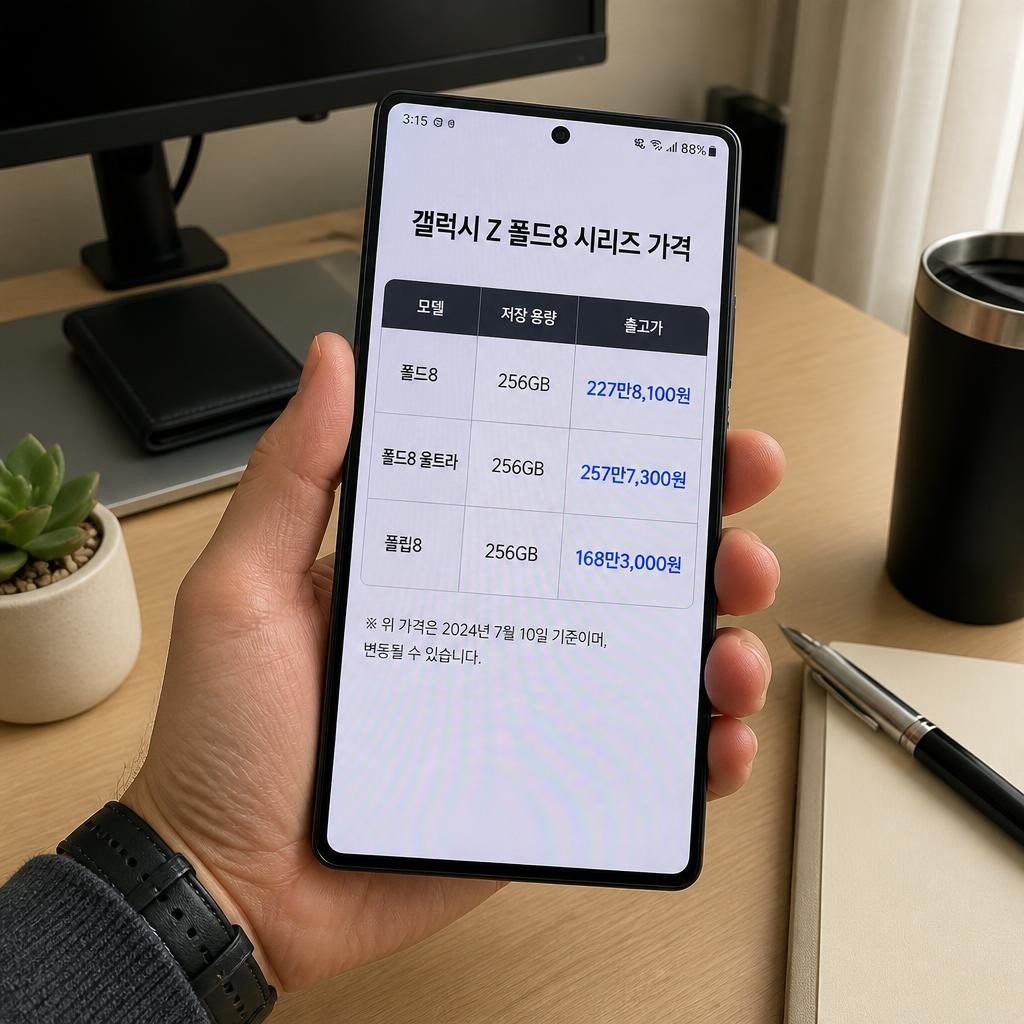 갤럭시 폴드8 가격 공식 확정 숫자