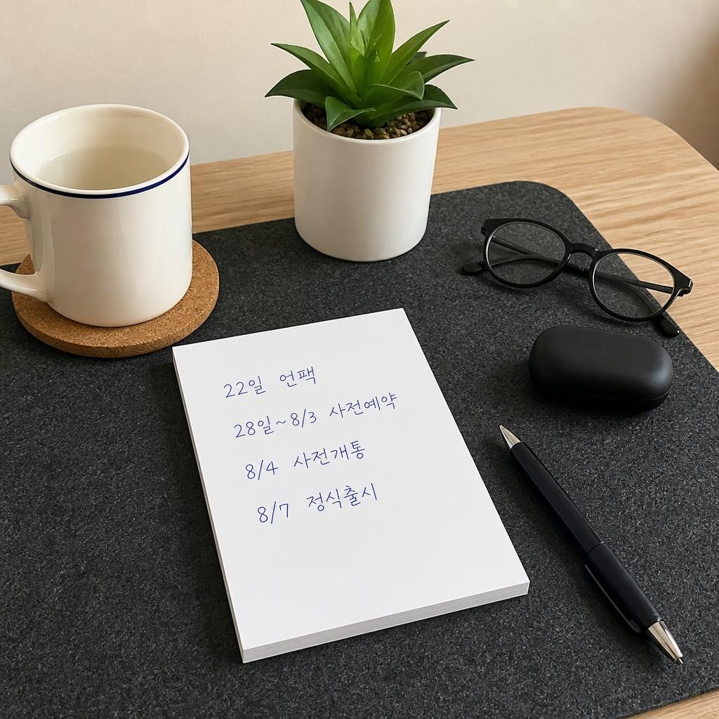 언팩부터 출시까지, 날짜만 한 줄로