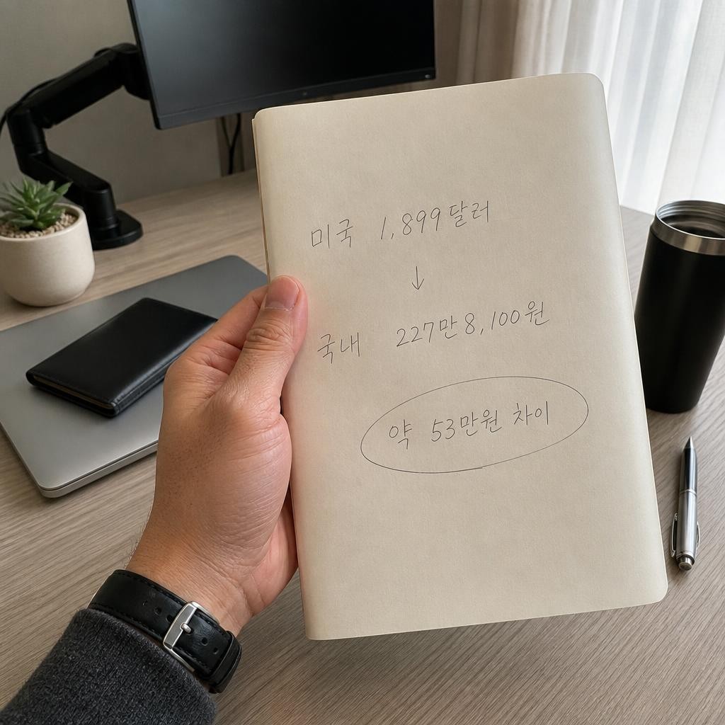 미국보다 50만원 싸다는 게 맞나