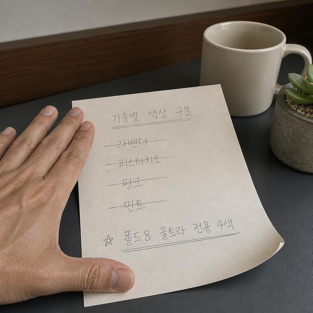 폴드8 색상과 다른 점