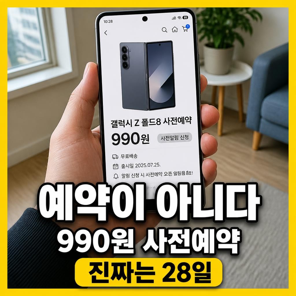 갤럭시 폴드8 사전예약일, 지금 누르는 건 예약이 아니다