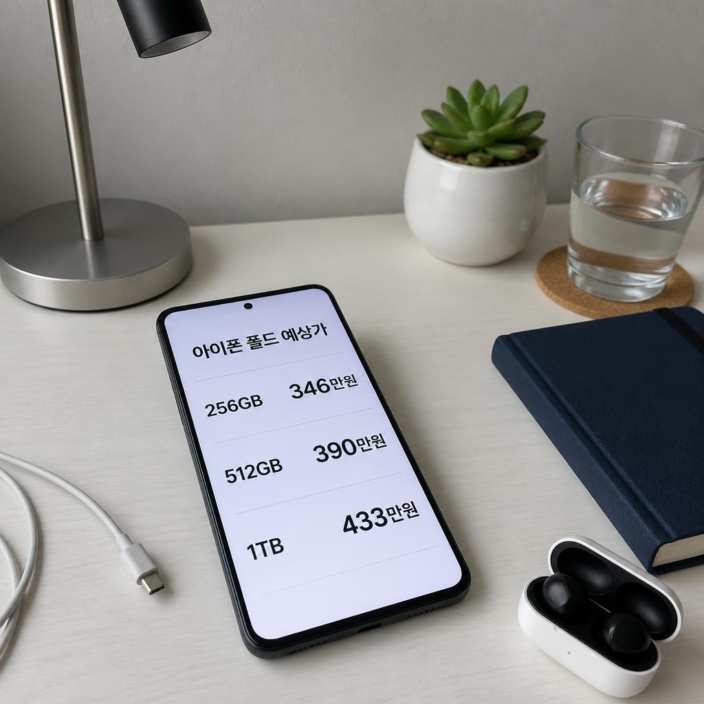 아이폰 폴드 예상가부터 — 256GB 346만원, 1TB는 433만원
