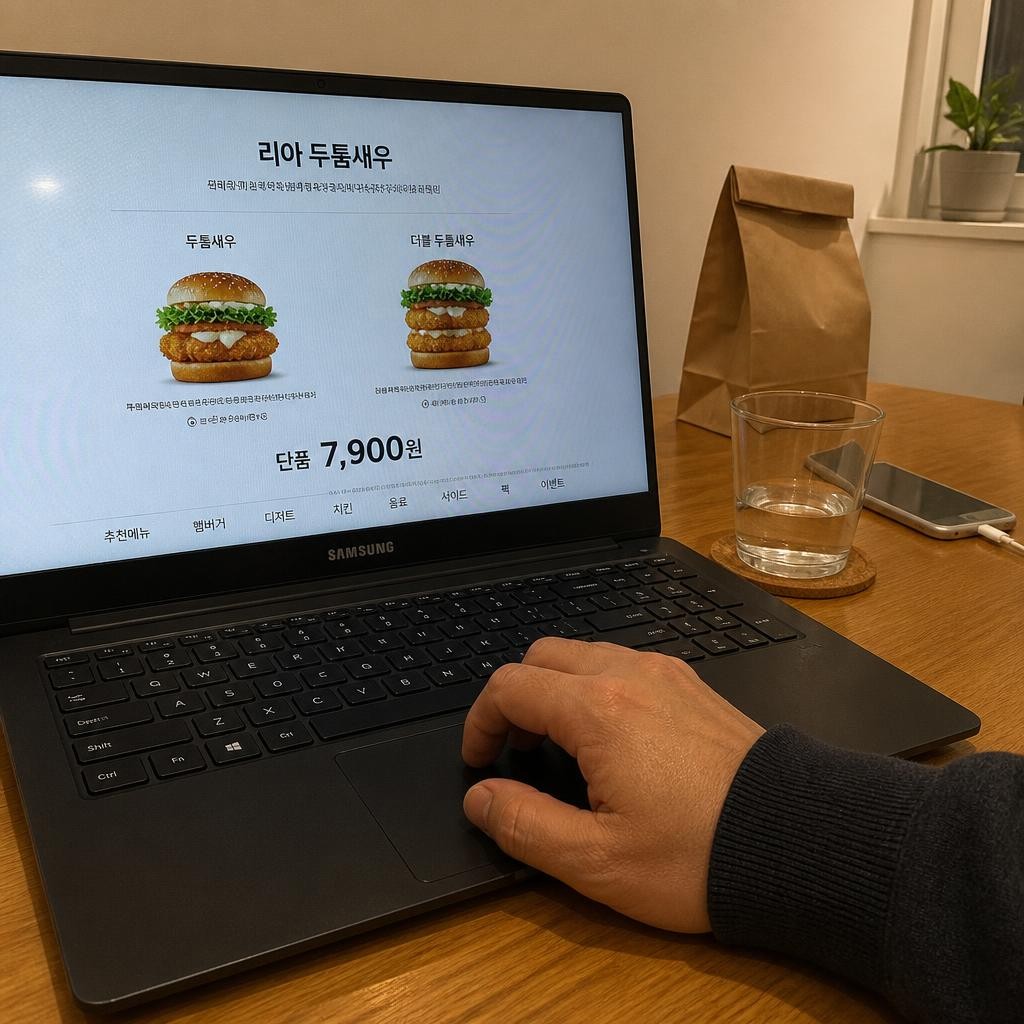 리아두툼새우 가격, 단품은 7,900원 하나다