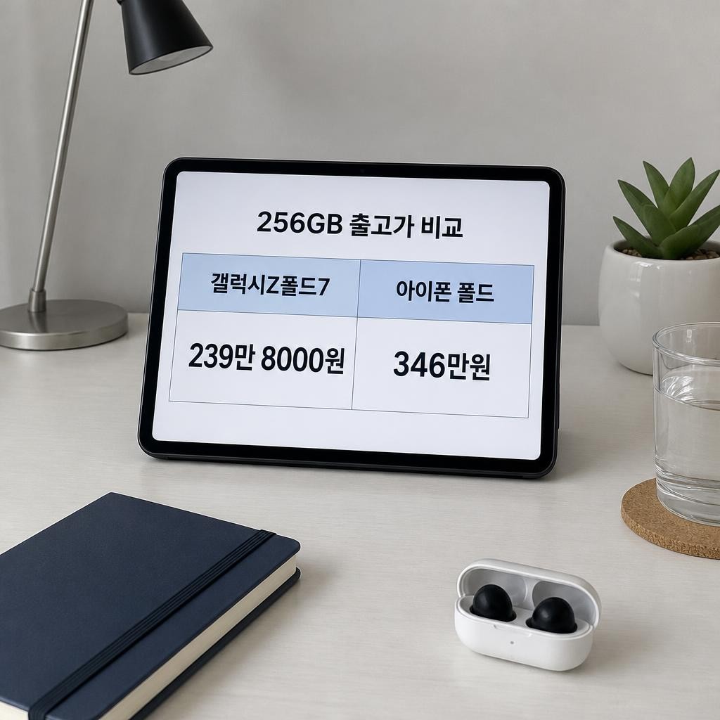 갤럭시Z폴드7이랑 나란히 놓으면 딱 100만원