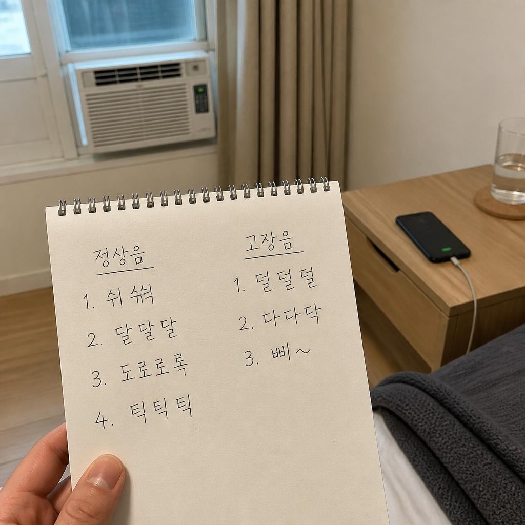 그럼 진짜 고장난 소리는 어떻게 아나