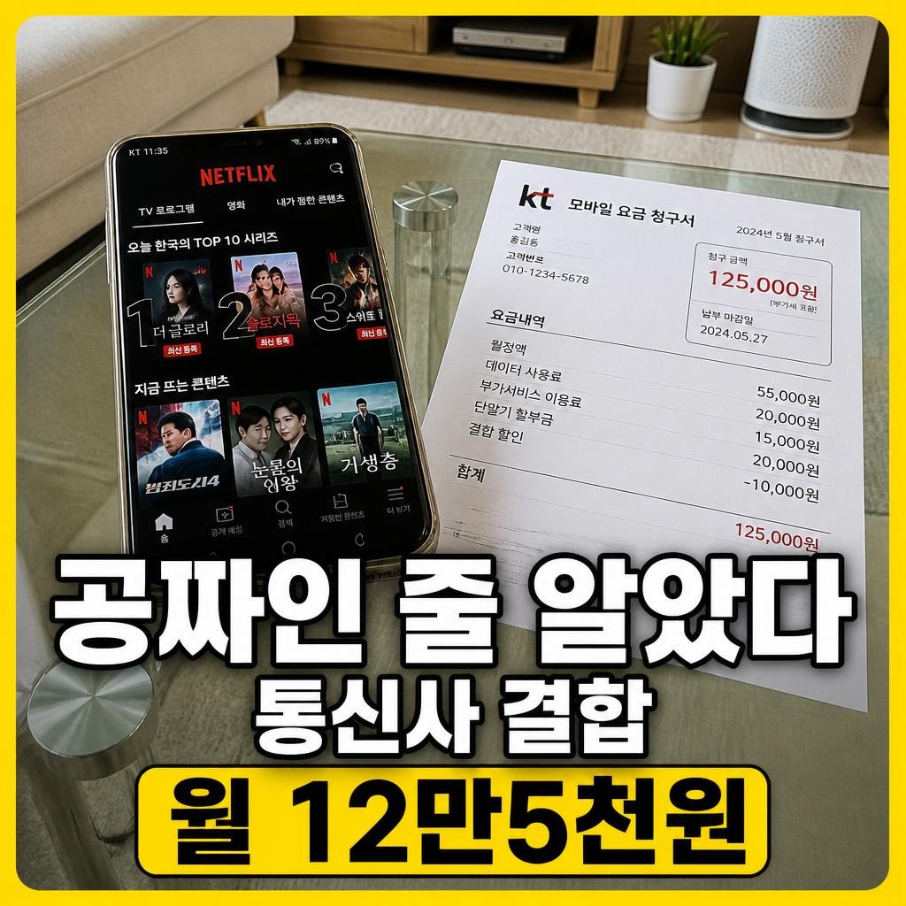 넷플릭스 요금제 할인, 통신사로 프리미엄 받으려면 요금제가 12만5천원이다