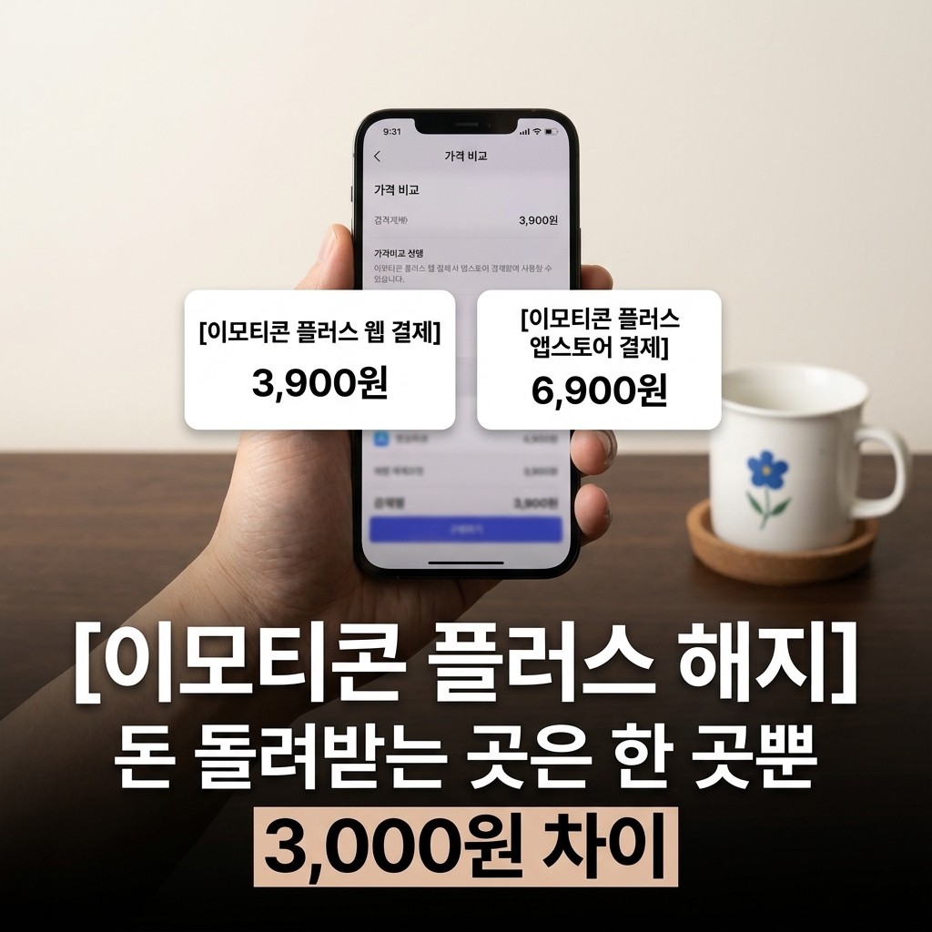 카톡 이모티콘 플러스 해지, 돈 돌려주는 곳은 한 곳뿐이다