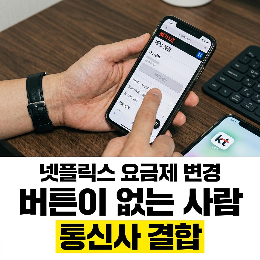 넷플릭스 요금제 변경, 넷플릭스에서 못 바꾸는 사람이 있다