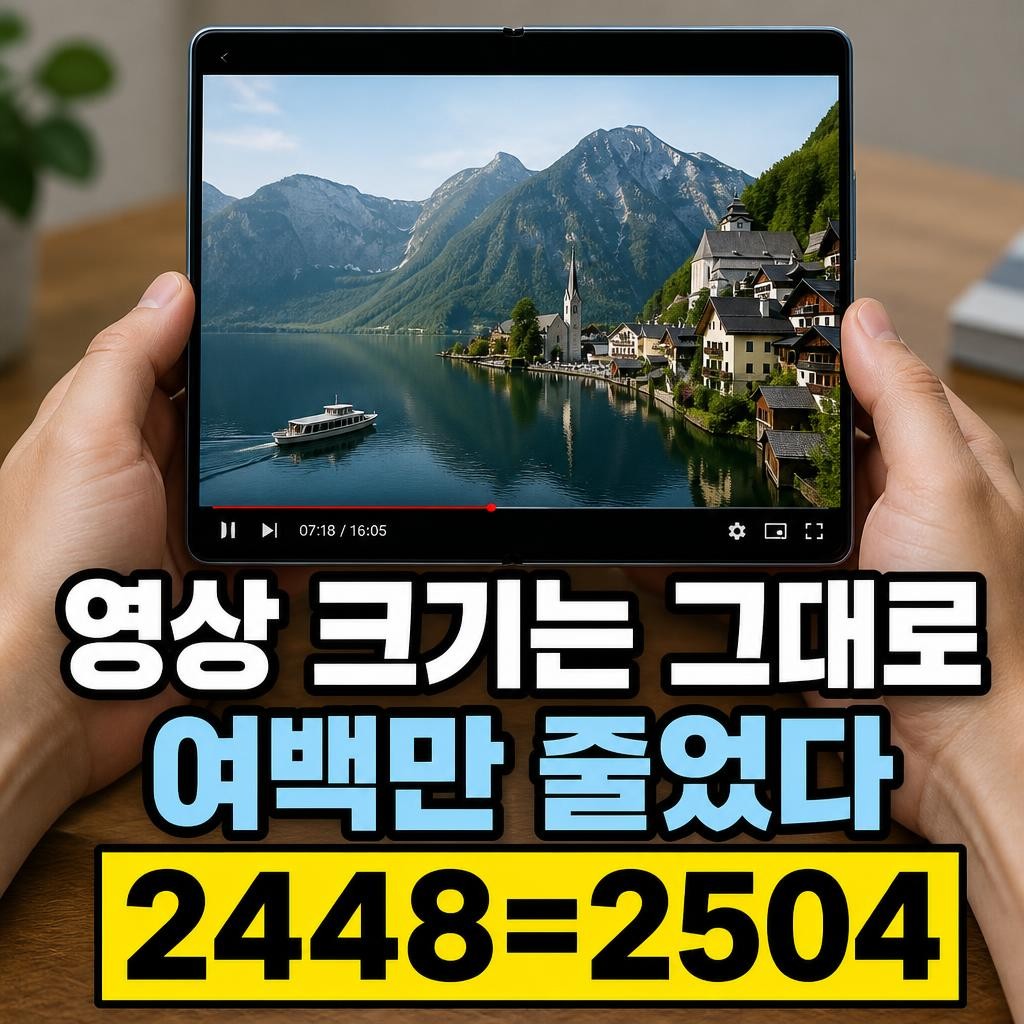 갤럭시 z폴드8, 여백은 줄었는데 영상 크기는 그대로다