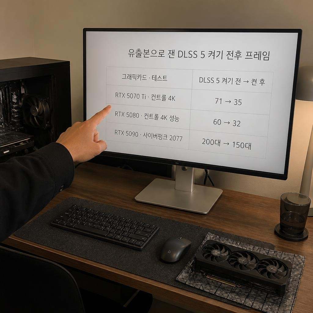 5070 Ti 4K에서 71프레임이 35프레임으로