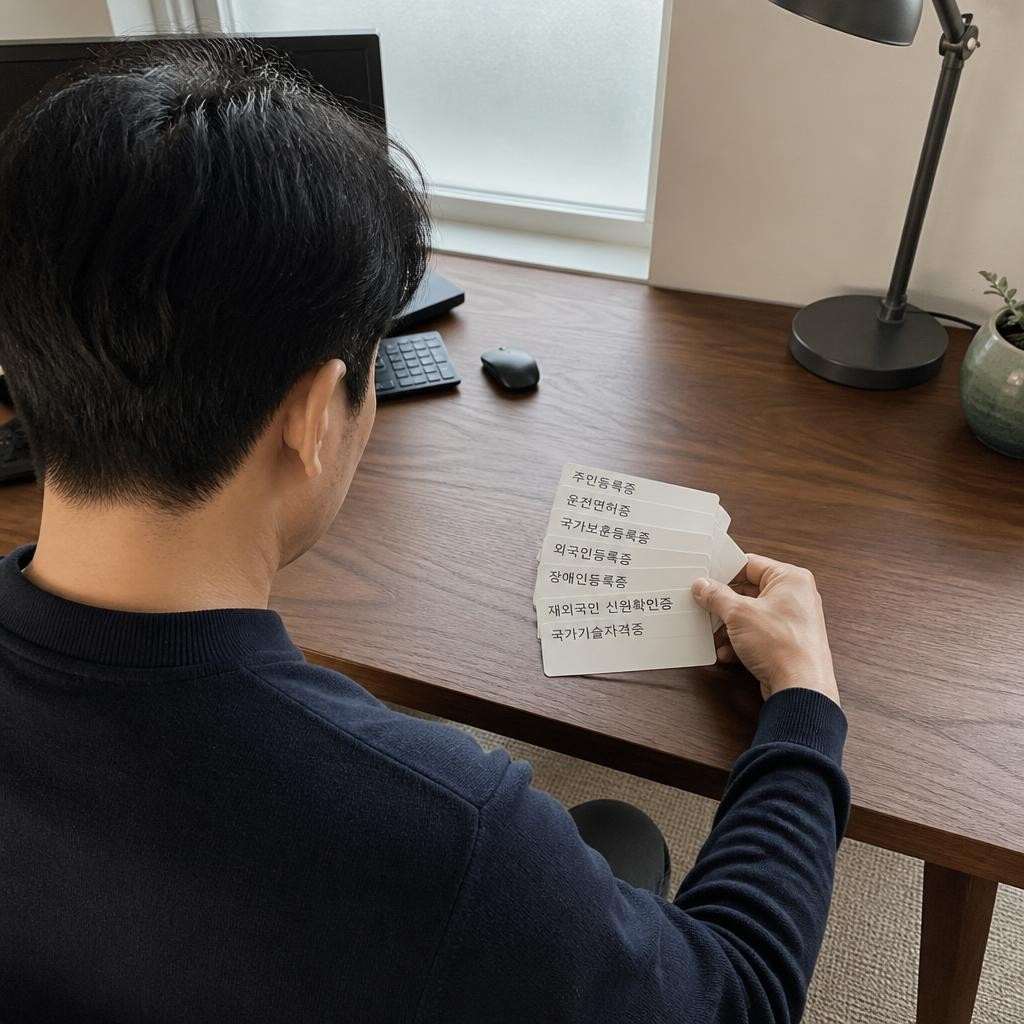 대한민국 모바일 신분증 앱에 들어가는 신분증 7종