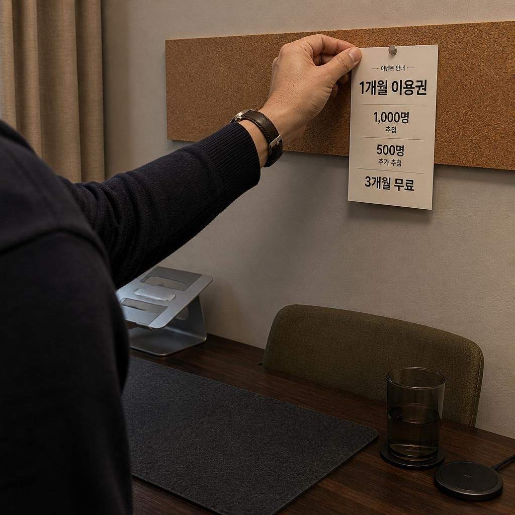 카카오 이모티콘 채널의 플러스 1개월 이용권 이벤트