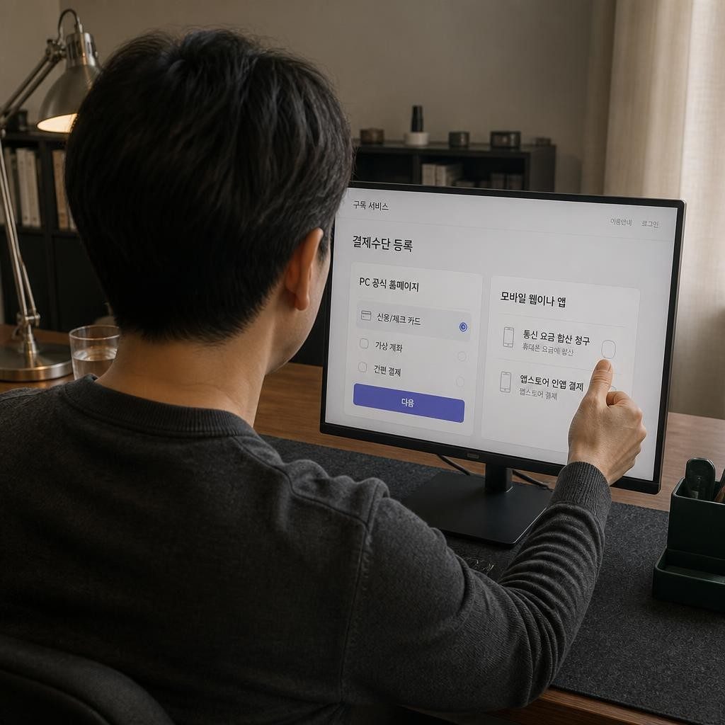 PC 공식 홈페이지 정기결제만 카드 할인 적용