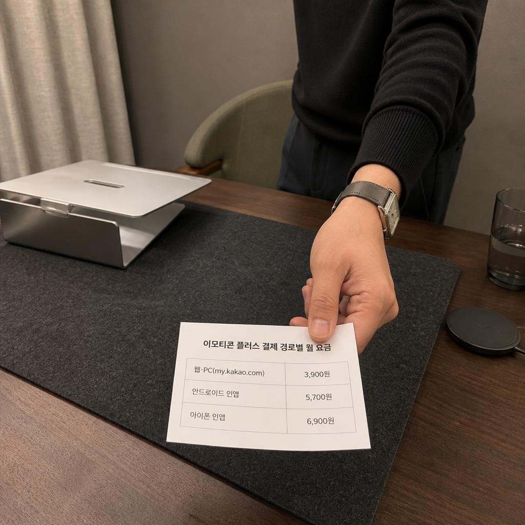 계속 쓸 때 웹 3,900원, 아이폰 인앱 6,900원