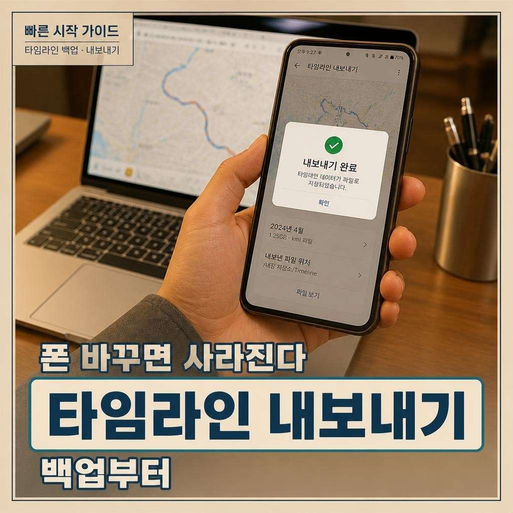 기종마다 다른 메뉴까지 확인한 구글 타임라인 내보내기
