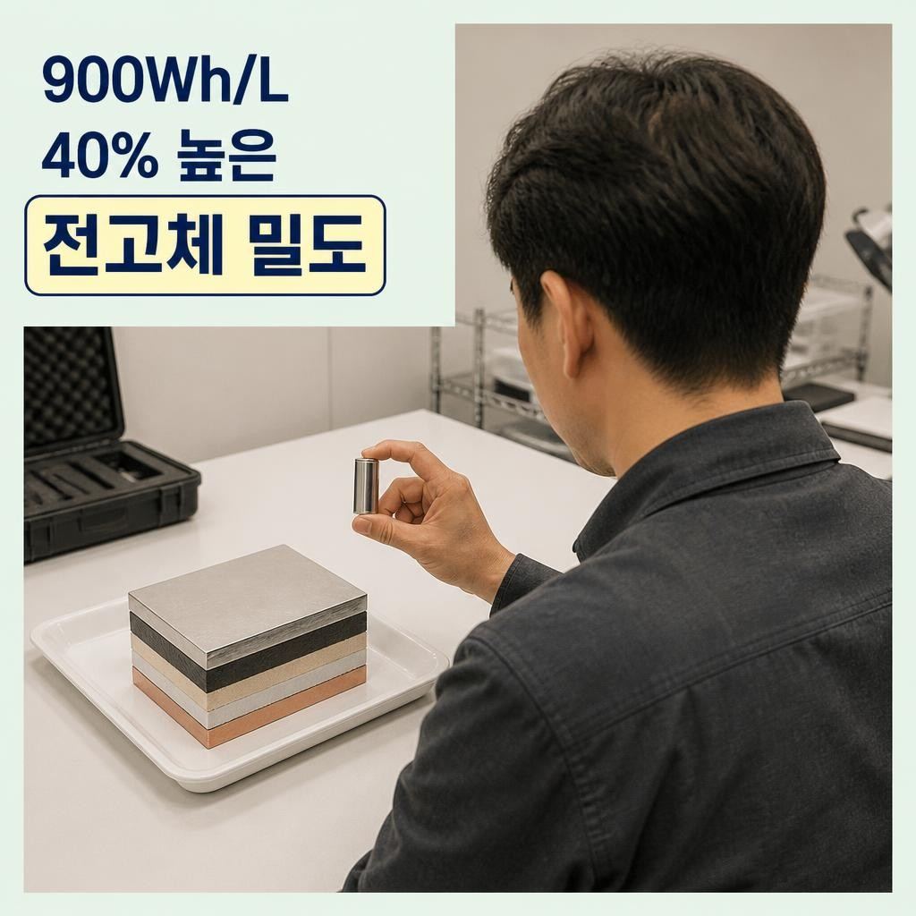 제조사 목표치까지 확인한 전고체전지 에너지밀도