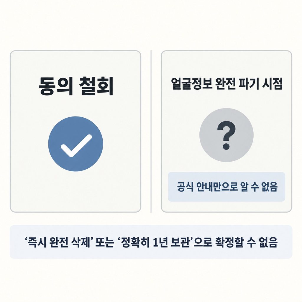 얼굴정보도 바로 지워질까?