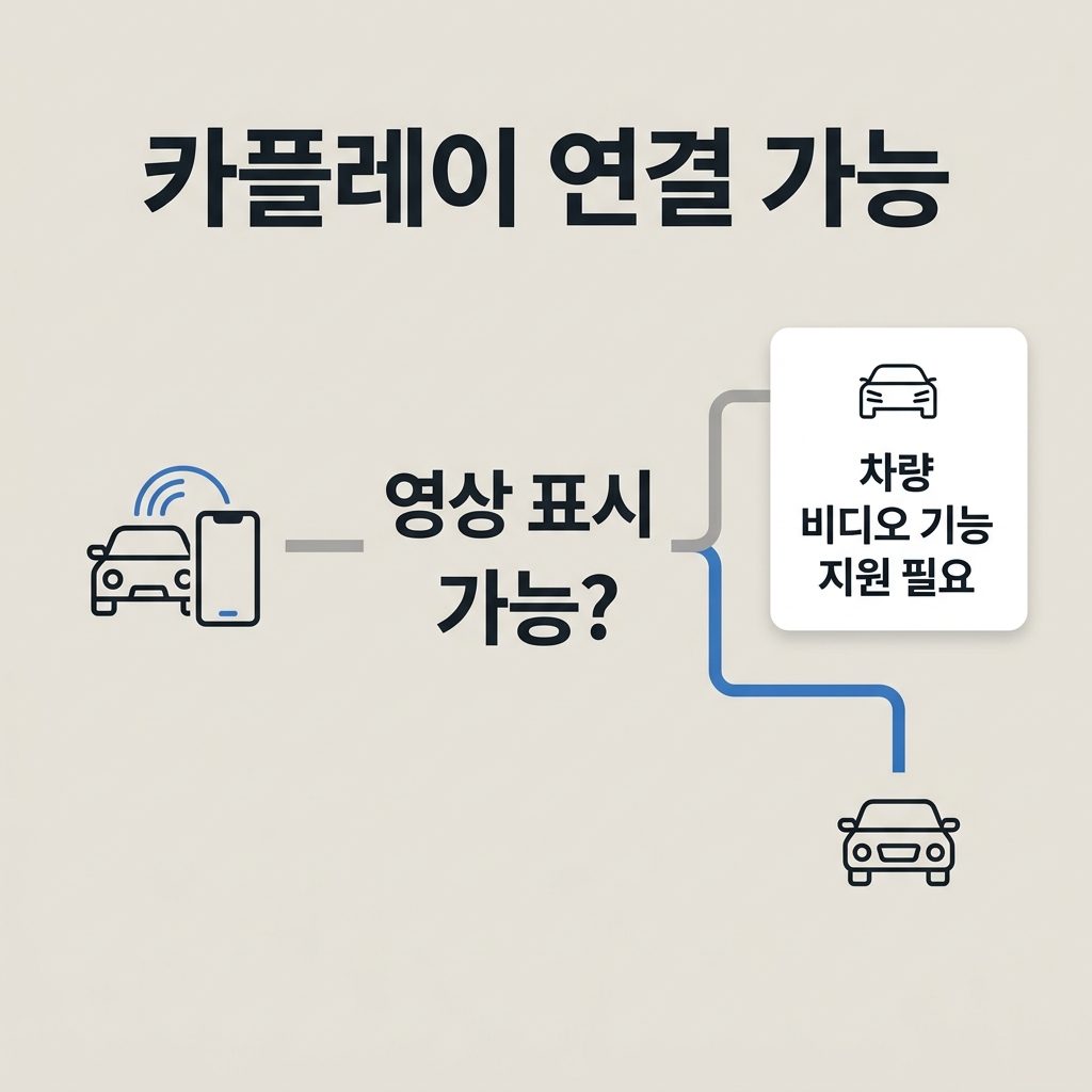 카플레이가 된다고 영상까지 되는 것은 아니다