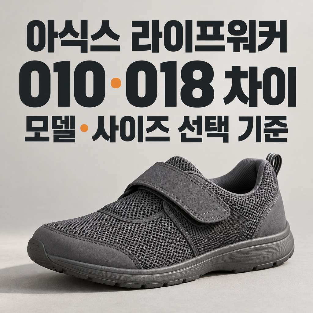 아식스 라이프워커 010 018 차이, 모델과 사이즈 고르는 기준