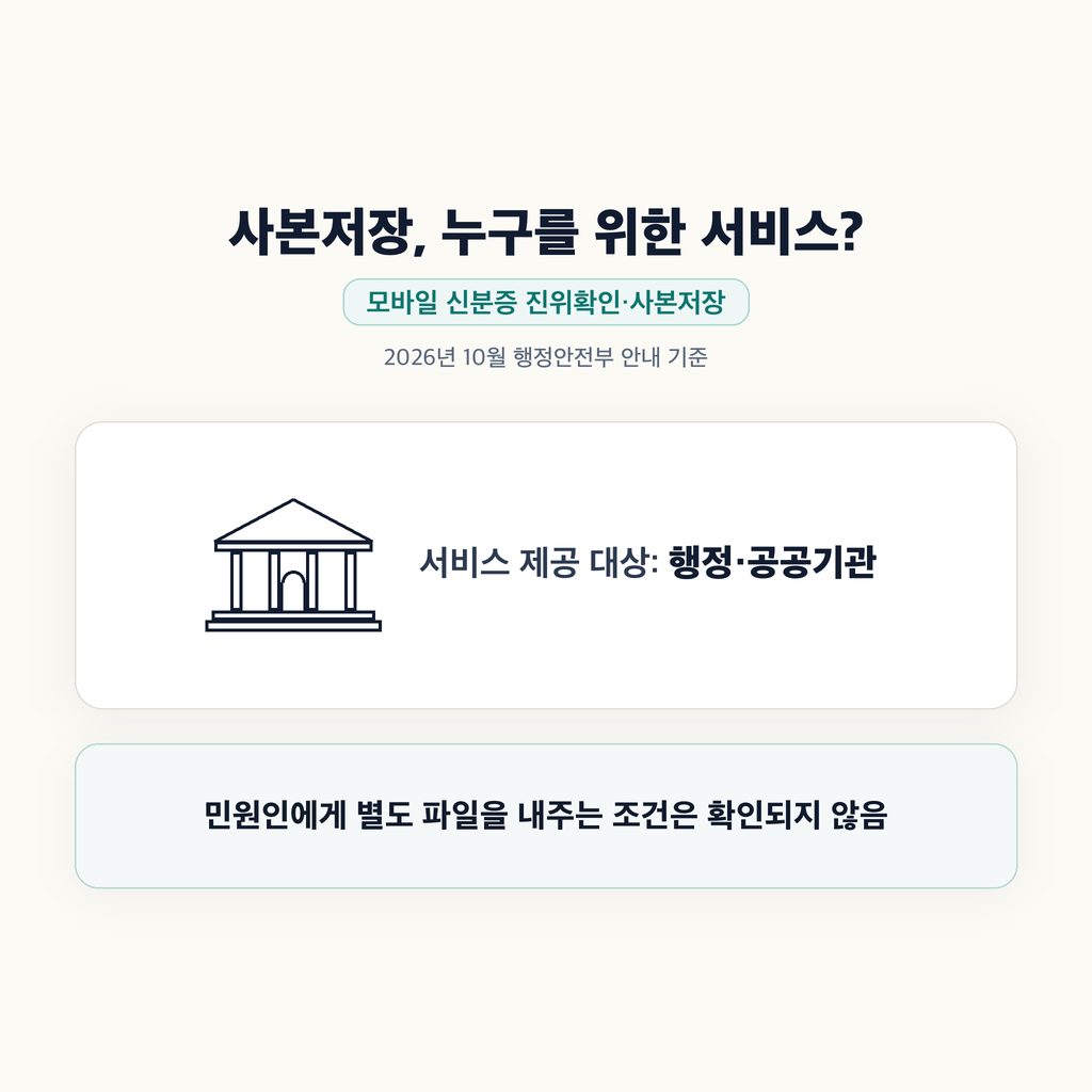 사본은 기관이 저장한다