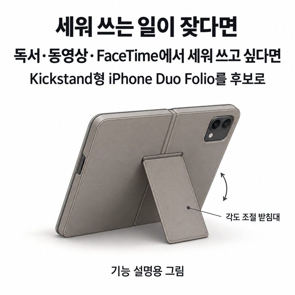 자주 세워 쓴다면 폴리오의 받침대가 선택 이유다