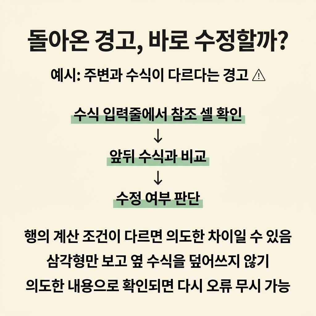돌아온 경고는 내용을 읽고 판단하기