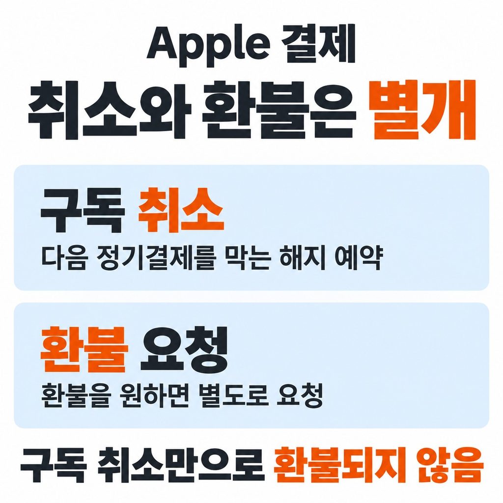 Apple은 취소해도 환불까지 끝난 게 아니다