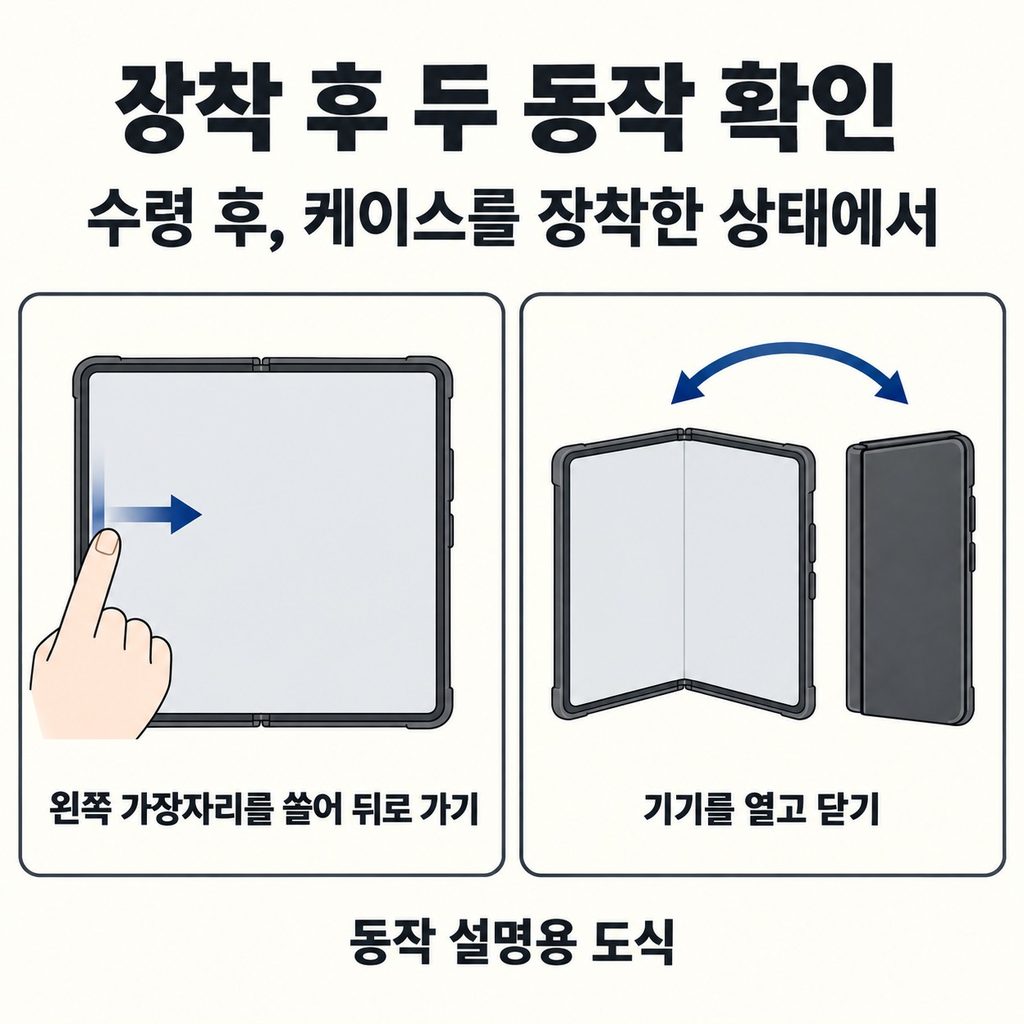 화면 테두리는 뒤로 가기 동작과 함께 확인한다