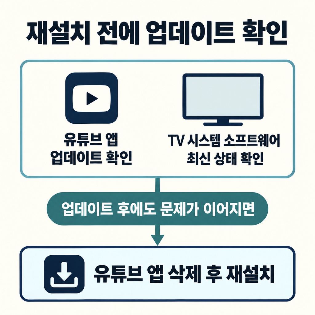 계속 안 열리면 업데이트 후 재설치한다