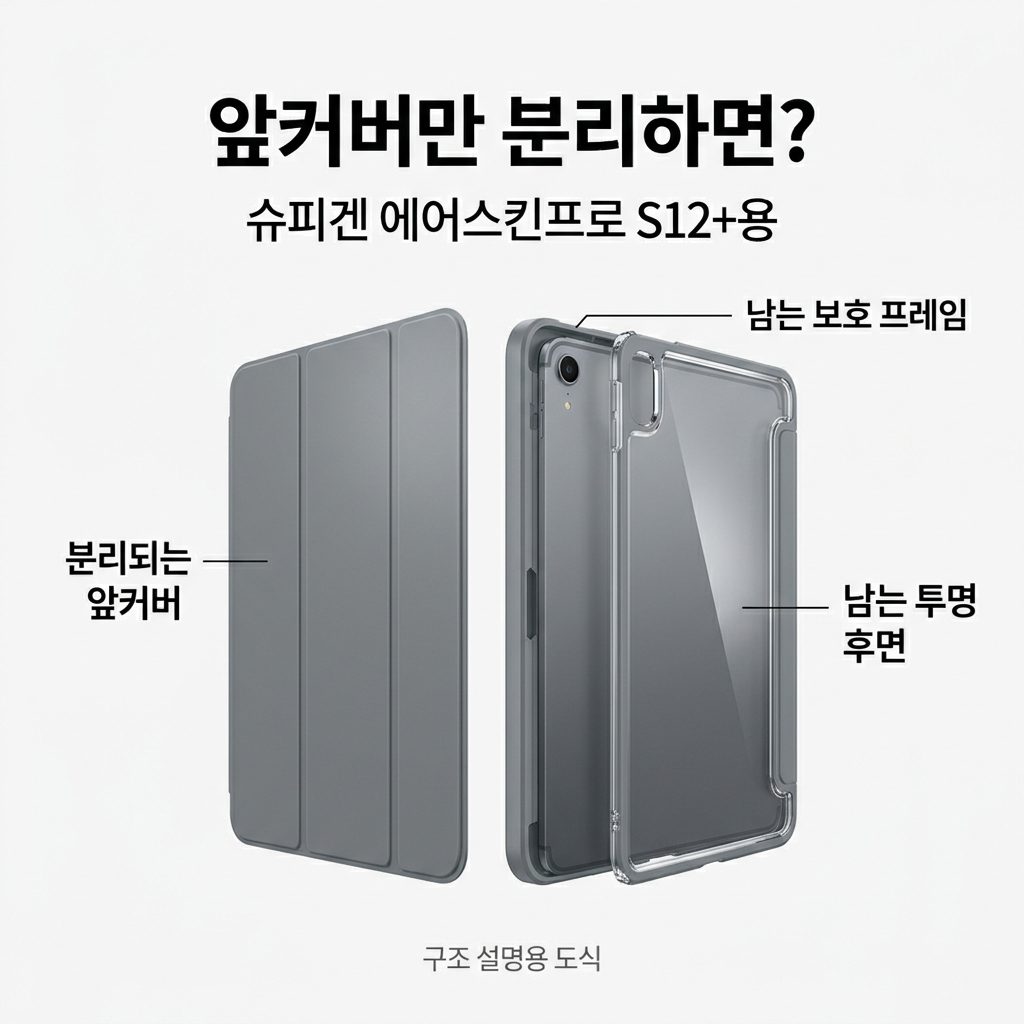 앞커버만 떼면 손에 들기 편하겠다