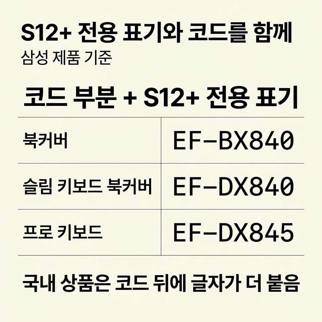 색상을 고르기 전에 S12+부터