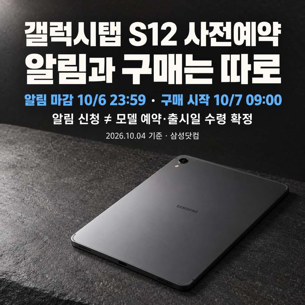 갤럭시탭 s12 사전예약 썸네일