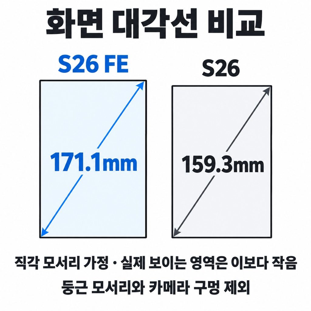 넓게 보고 싶다면 FE, 가볍게 들고 싶다면 S26