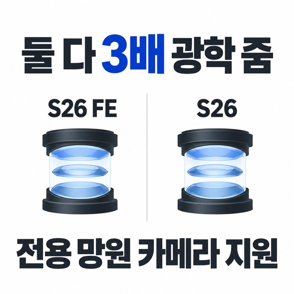 두 제품 모두 3배 광학 줌을 쓸 수 있다