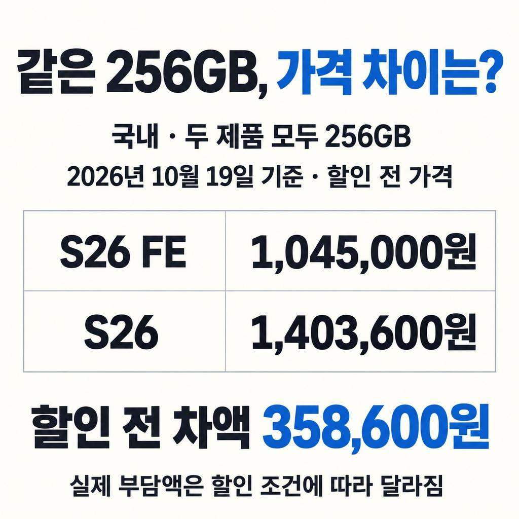 가격은 같은 저장 용량과 받을 수 있는 할인으로 비교한다