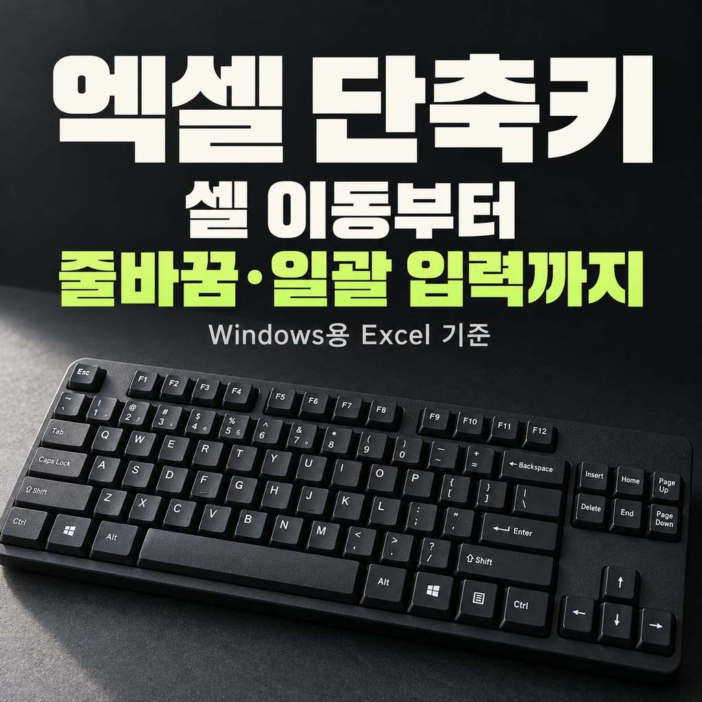 엑셀 단축기 모음 썸네일
