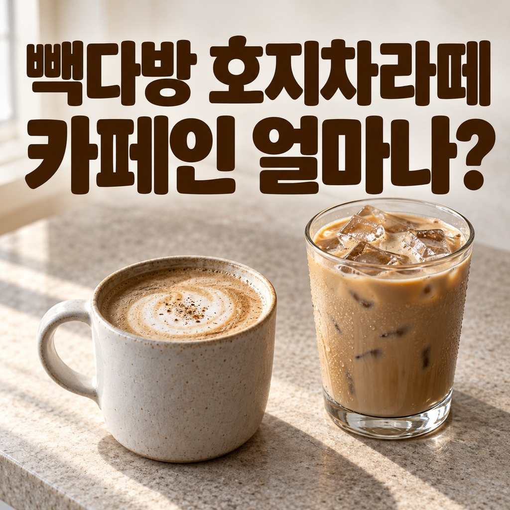 빽다방 호지차라떼 카페인, 아이스가 더 적지만 없는 건 아니다
