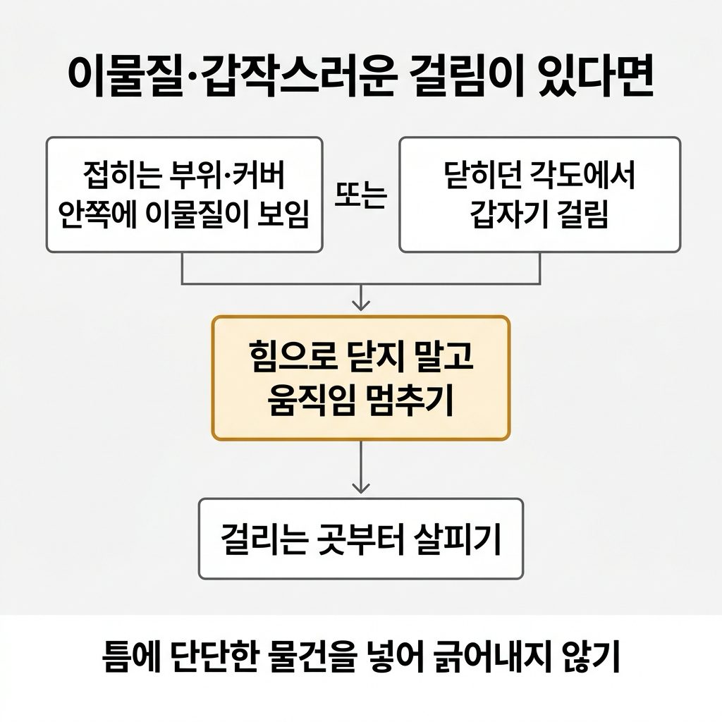 커버 안쪽에 남는 먼지 관리